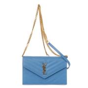 Yves Saint Laurent Vintage Pre-owned Laeder plnbcker Blue, Dam