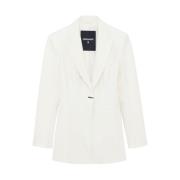 Patrizia Pepe Slim Fit Stretch Jacka White, Dam