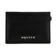 Alexander McQueen Läder Sling Korthållare Black, Dam