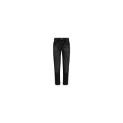 Just Cavalli Svart Bomullshartsbelagda Slim Jeans Black, Dam