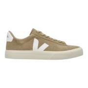 Veja Suede Trainers i Dune White Beige, Dam