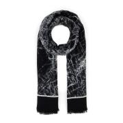 Alexander McQueen Mönstrad ullscarf Multicolor, Dam