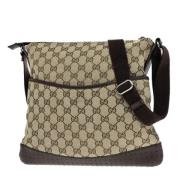 Gucci Vintage Pre-owned Canvas gucci-vskor Brown, Dam