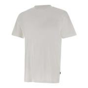 Hugo Boss Vit Merceriserad Bomull T-shirt Rund Hals White, Herr