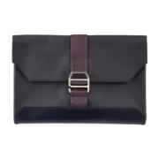 Hermès Vintage Pre-owned Laeder kuvertvskor Black, Dam