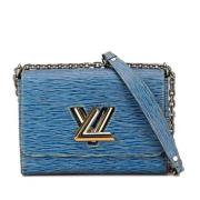 Louis Vuitton Vintage Pre-owned Laeder crossbodyvskor Blue, Dam