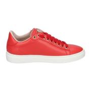 Stokton Läder Damsneakers Snygga Skor Red, Dam