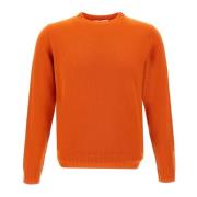 Filippo De Laurentiis Orange Ull Kashmir Crew Neck Tröja Orange, Herr