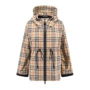 Burberry Huvjacka med dragkedja och dragsko i midjan Beige, Dam