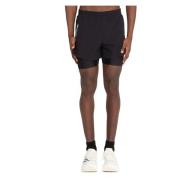 Y-3 Svarta Logo Tight Löparshorts Black, Herr