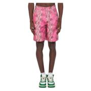 Pleasures Rosa Sprucken Skramla Shorts Pink, Herr