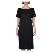 Hinnominate Elegant Back Vent Dress in Svart Black, Dam