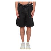 White Sand Bomull Multi-Fickor Shorts Black, Herr