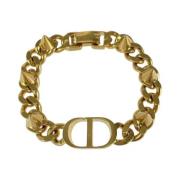 Dior Vintage Pre-owned Metall armband Yellow, Dam