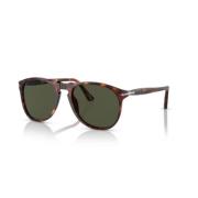 Persol Retro Solglasögon Svart Ram Brown, Unisex