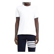 Thom Browne Avslappnad passform med center-bakre randig T-shirt White,...