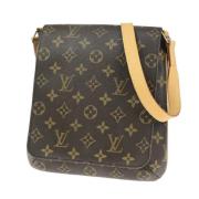 Louis Vuitton Vintage Pre-owned Canvas axelremsvskor Brown, Dam