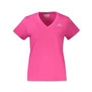 Kappa Rosa Bomull Tops T-Shirt Pink, Dam