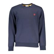 Timberland Blå Långärmad Sweatshirt med Broderad Logotyp Blue, Herr