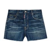 Dsquared2 Jeansshorts med vintageeffekt Blue, Dam