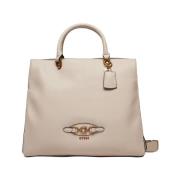 Guess Ivory Handväska med Gyllene Detaljer Beige, Dam