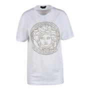 Versace Bomull T-shirt Kollektion White, Dam