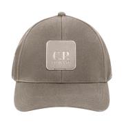 C.p. Company Metropolis Logo Baseball Cap Green, Herr