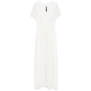 Rotate Birger Christensen Maxi V-Neck Klänning Kollektion White, Dam