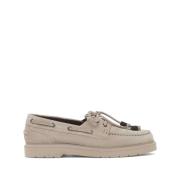 Brunello Cucinelli Beige Platta Skor Elegant Stil Beige, Dam