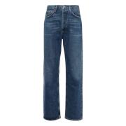 Agolde 90-talets Straight Leg Jeans Essence Blue, Dam