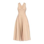 Alaïa Glidklänning Beige, Dam