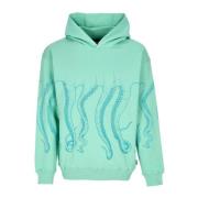 Octopus Outline Hoodie Mint Lättvikts Sweatshirt Green, Herr