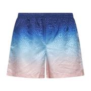 Casablanca Gradient Monogram Badshorts Blå Multicolor, Herr