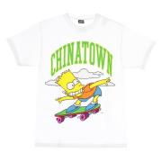 Market Simpsons Vit Tee med Cowabunga Print White, Herr