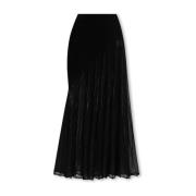 Alaïa Räfflad kjol Black, Dam