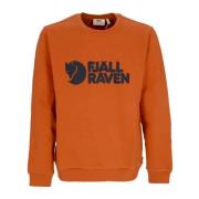 Fjällräven Terracotta Brown Logo Crewneck Sweatshirt Orange, Herr