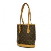 Louis Vuitton Vintage Pre-owned Tyg axelremsvskor Brown, Dam