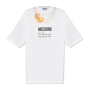 Moschino Klänning med tryck White, Dam