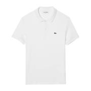 Lacoste Pima Bomull Polo Skjorta Elegant Casual White, Herr