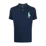 Polo Ralph Lauren Navy Blue Cotton Polo Shirt Blue, Herr