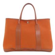 Hermès Vintage Pre-owned Canvas handvskor Brown, Dam