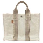 Hermès Vintage Pre-owned Canvas handvskor Beige, Dam