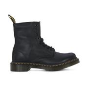 Dr. Martens Svarta läder Anfibio stövlar Black, Herr