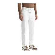 Peserico Bomull, tencel och silke joggers White, Herr