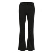 Kaffe Flare Jeans Svart Djup Black, Dam