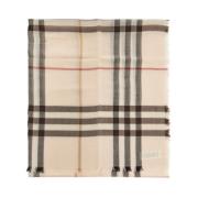 Burberry Ikonisk Check Ullsjaal Unisex Beige, Herr