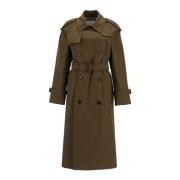 Burberry Klassisk dubbelknäppt trenchcoat Green, Dam