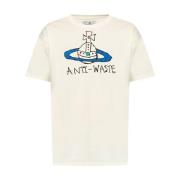 Vivienne Westwood Logo Print Bomull T-shirts och Polos White, Herr