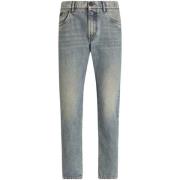 Dolce & Gabbana Denim Jeans med Placca Ficka Blue, Herr