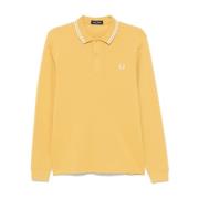 Fred Perry Gul Polo Tröja med Broderad Logotyp Yellow, Herr